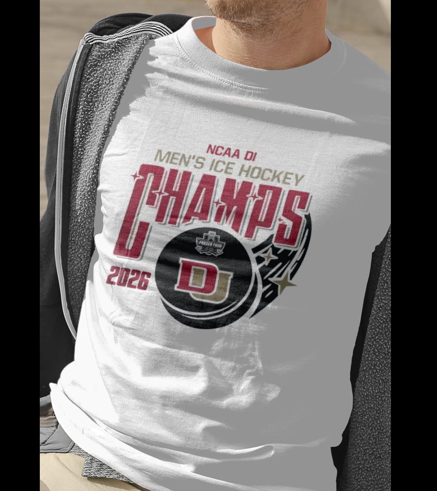 NCAA DI Men's Ice Hockey Champs 2026 DJ Denver Pioneers T-Shirt