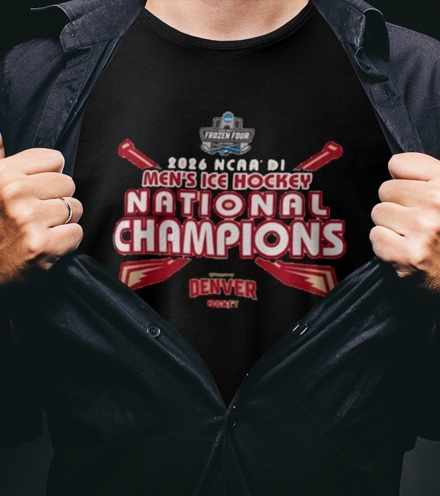 2026 NCAA DI Men's Ice Hockey National Champions Denver Hockey T-Shirt