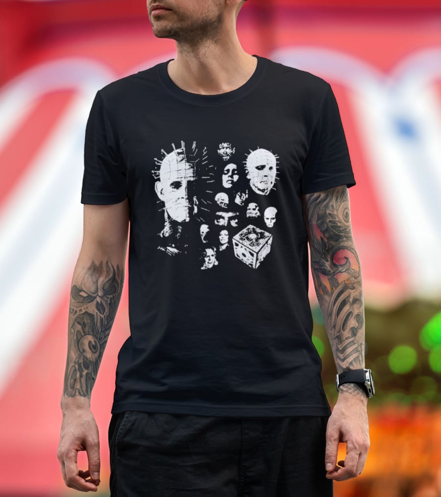 Futuremonsters Hellraiser Puzzle Box And Cenobite Faces T-Shirt