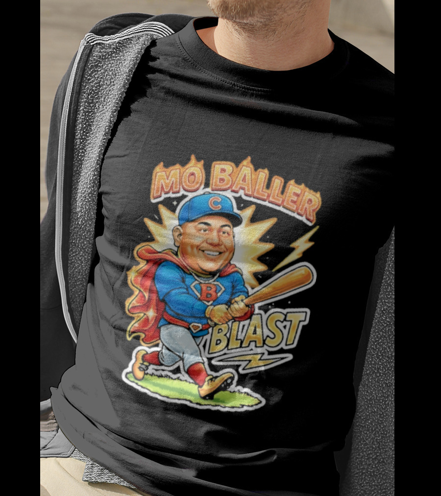 Mo Baller Blast Superhero Baseball Power T-Shirt