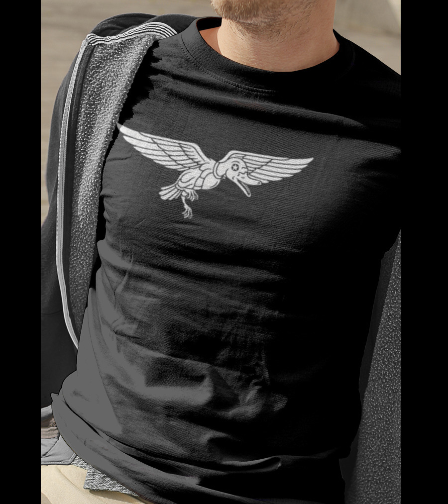 Peking Duk Nirvana Duck Illustration Winged Bird With Helmet T-Shirt