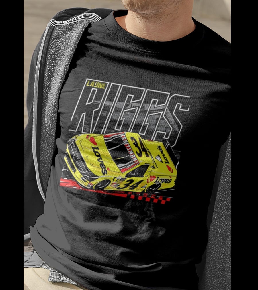 Louie Riggs Jesus Oh No I Sure Hope No One Punishes Me For My Sins Racing 34 T-Shirt