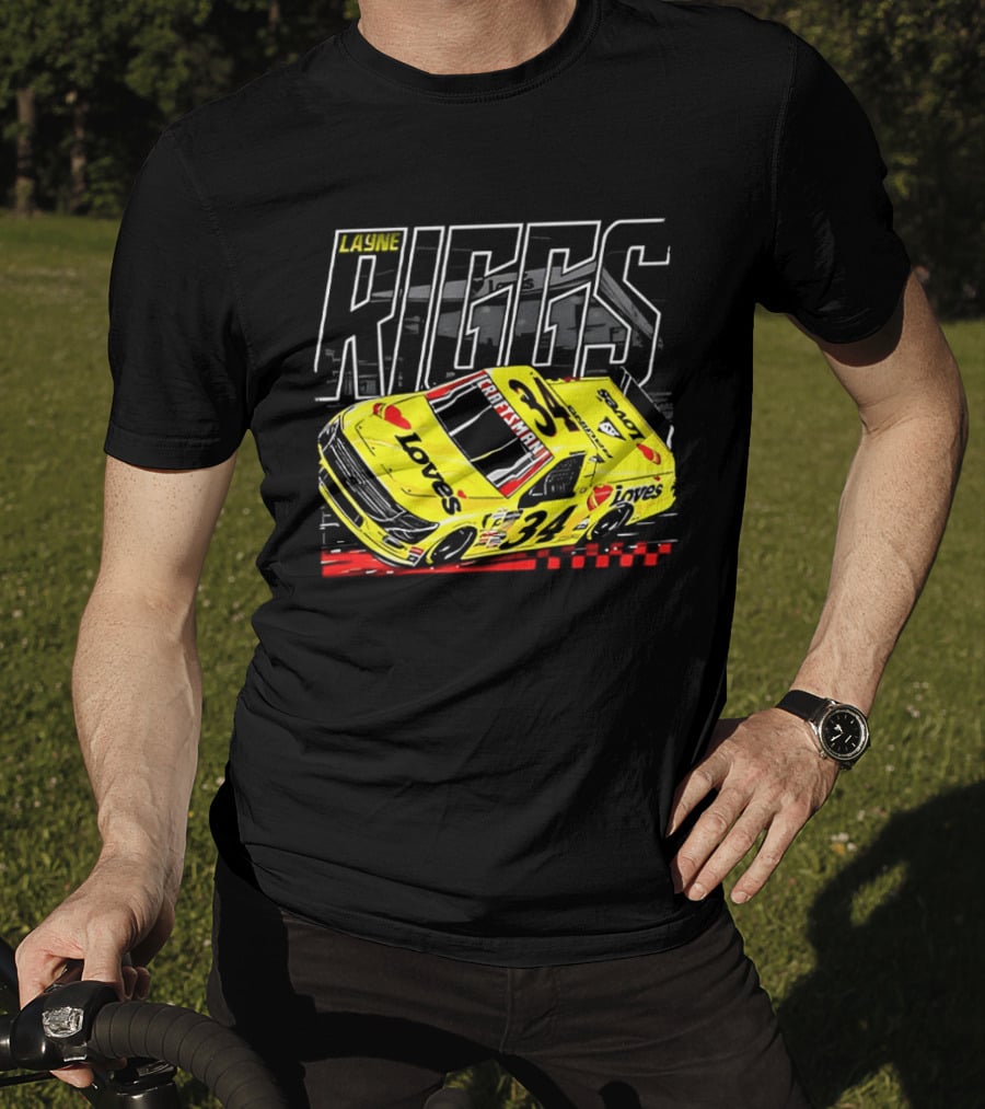 Louie Riggs Jesus Oh No I Sure Hope No One Punishes Me For My Sins Racing 34 T-Shirt