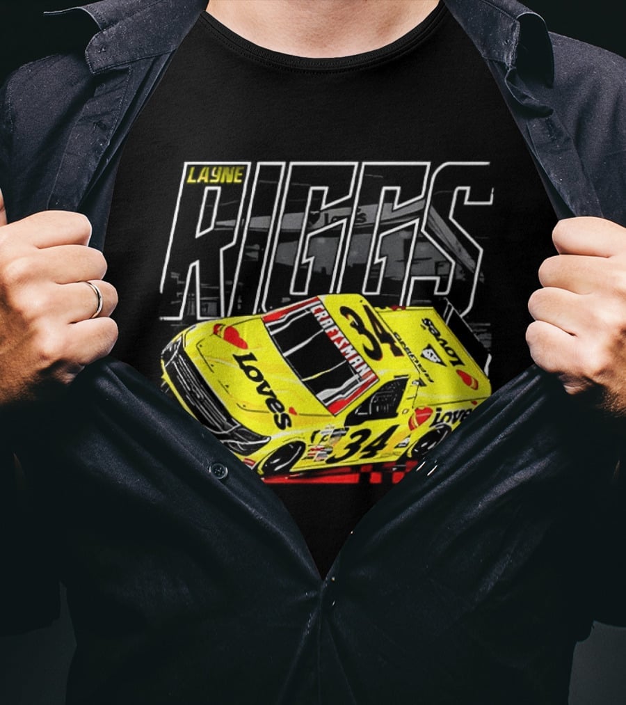 Louie Riggs Jesus Oh No I Sure Hope No One Punishes Me For My Sins Racing 34 T-Shirt