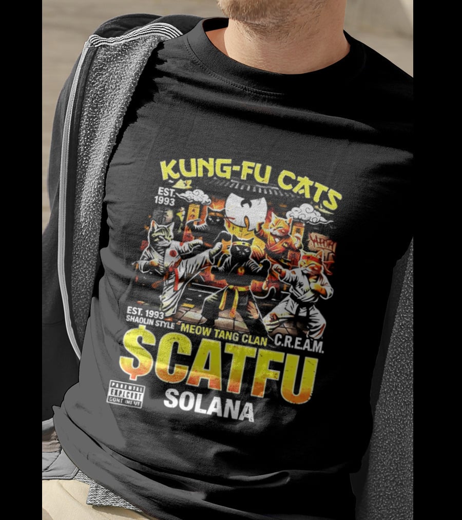 Kung Fu Cats Meow Tang Clan Catfu Solana C.R.E.A.M. T-Shirt