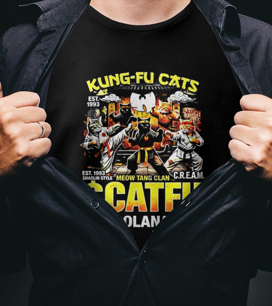 Kung Fu Cats Meow Tang Clan Catfu Solana C.R.E.A.M. T-Shirt