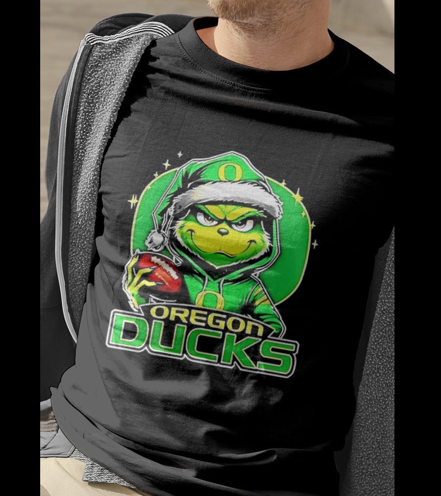 Santa Grinch Oregon Ducks Christmas 2025 T-Shirt
