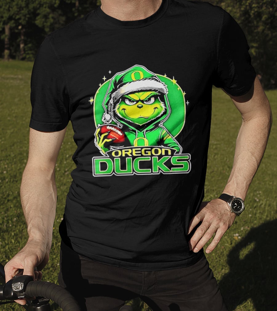Santa Grinch Oregon Ducks Christmas 2025 T-Shirt