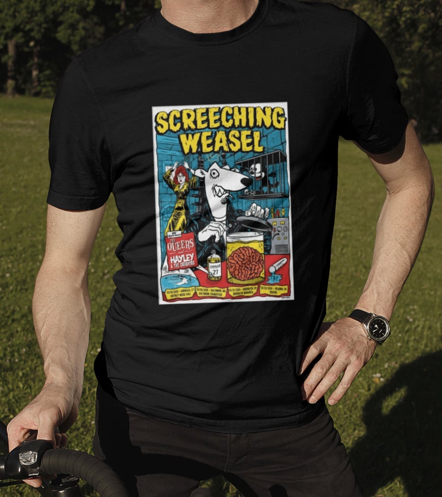 Screeching Weasel Show March 19 2026 District Music Hall With The Queers And Hayley And The Crushers T-Shirt