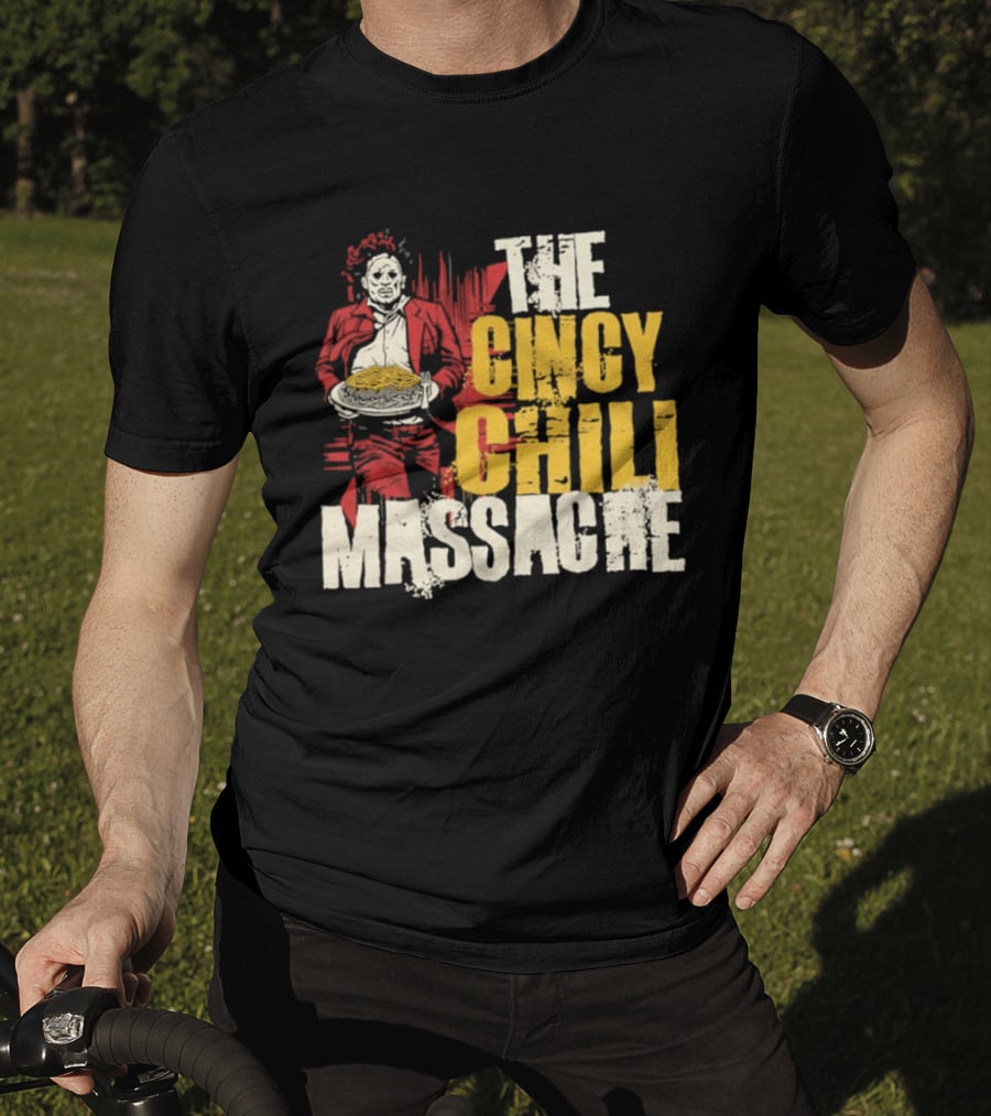 The Cincy Chili Massacre Horror Theme Cincinnati Food T-Shirt
