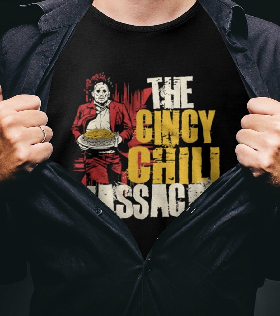 The Cincy Chili Massacre Horror Theme Cincinnati Food T-Shirt