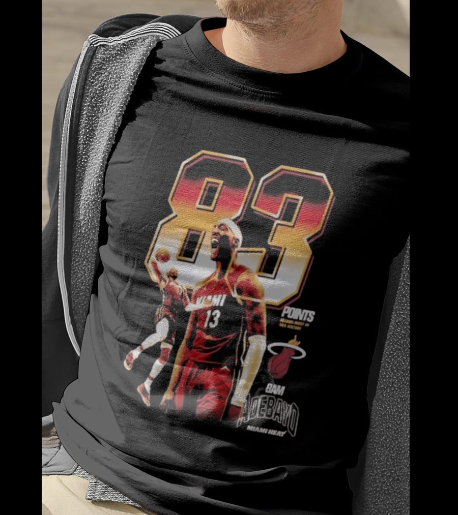 83 Points Bam Adebayo Miami Heat Basketball Milestone T-Shirt