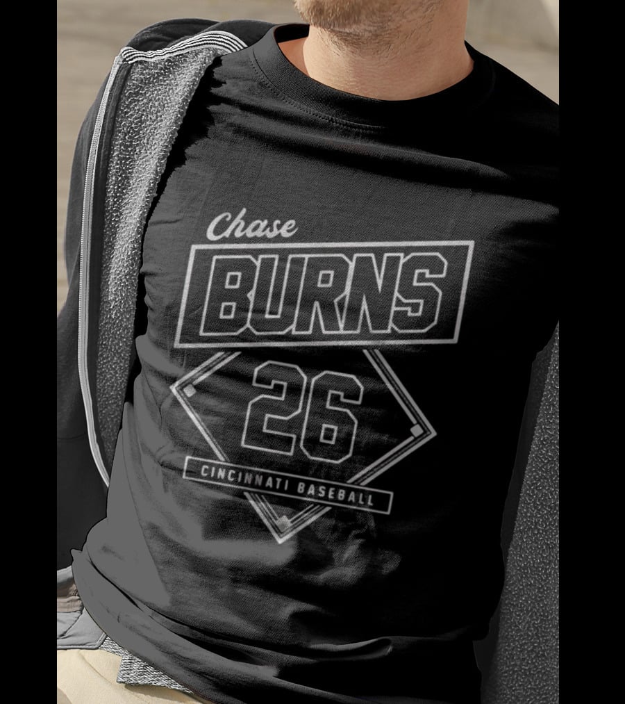 Cincinnati Baseball Chase Burns 26 Diamond T-Shirt