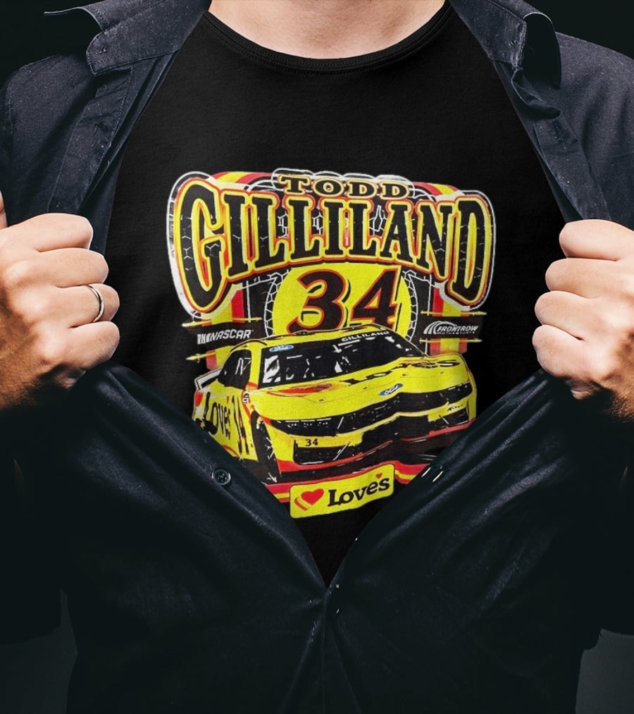 Todd Gilliland NASCAR Love's Travel Stops 34 Racing Car T-Shirt