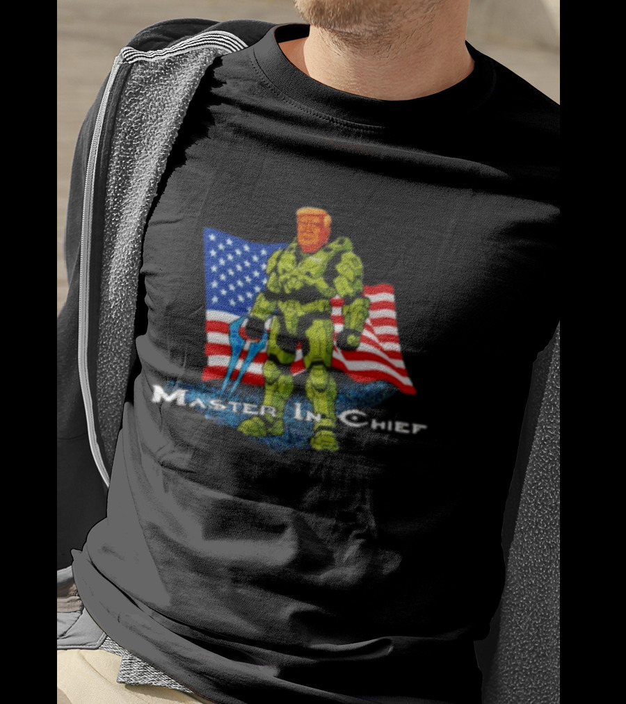 Donald Trump Master In Chief American Flag Spartan Suit T-Shirt