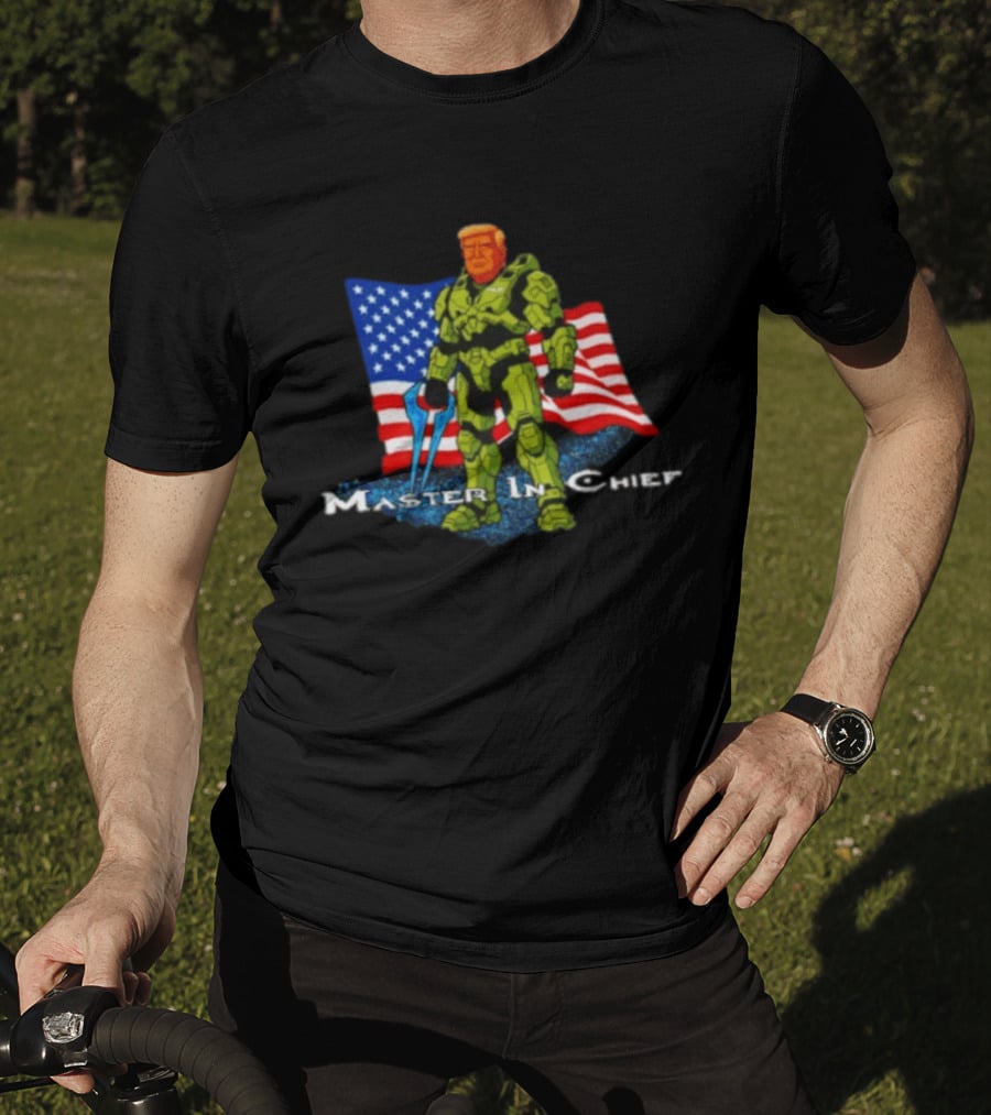 Donald Trump Master In Chief American Flag Spartan Suit T-Shirt