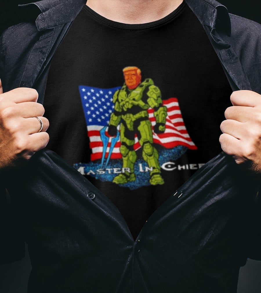 Donald Trump Master In Chief American Flag Spartan Suit T-Shirt