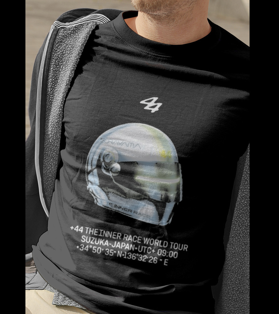 Sorayama Inner Race 44 Lewis Hamilton Helmet T-Shirt