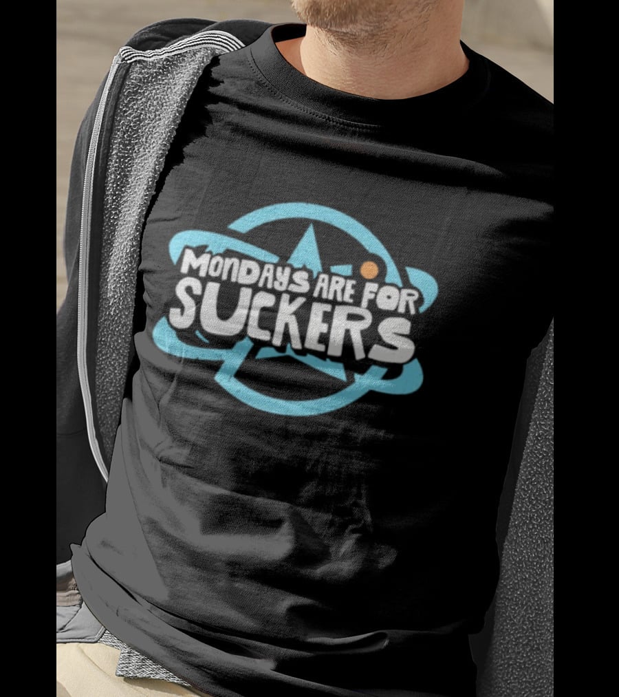Mondays Are For Suckers Retro Atomic Starburst T-Shirt