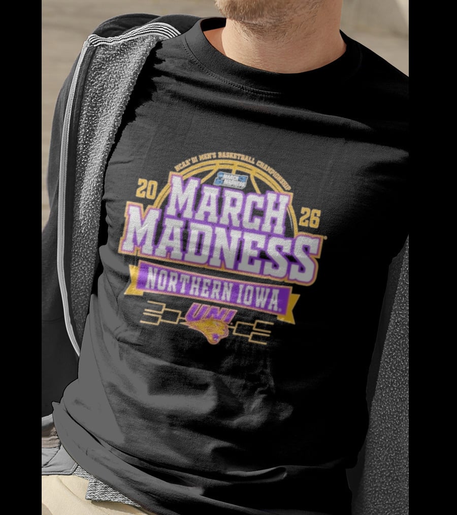 Northern Iowa Panthers 2026 NCAA DI Men's Basketball March Madness Bound Championship T-Shirt