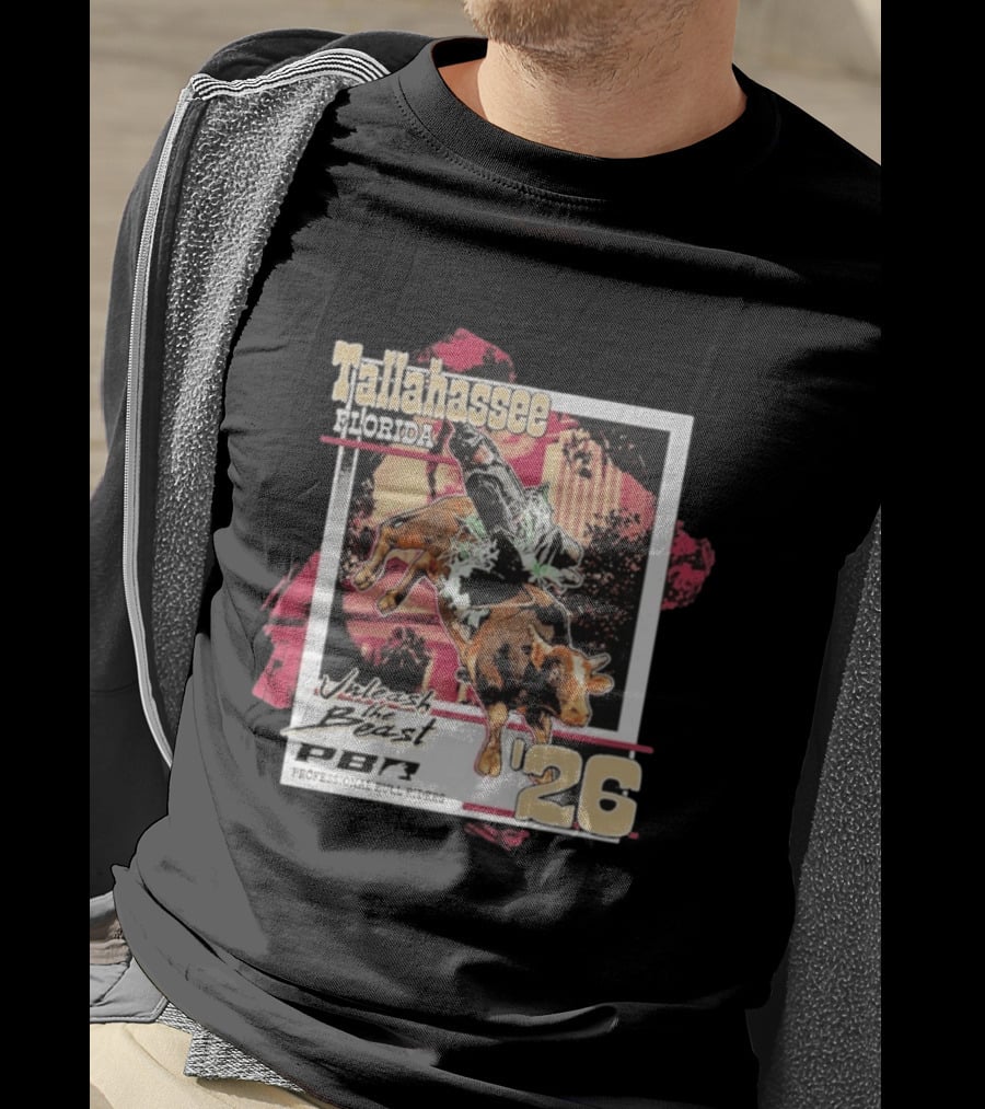 Tallahassee Florida PBR 2026 Unleash The Beast Professional Bull Riders T-Shirt