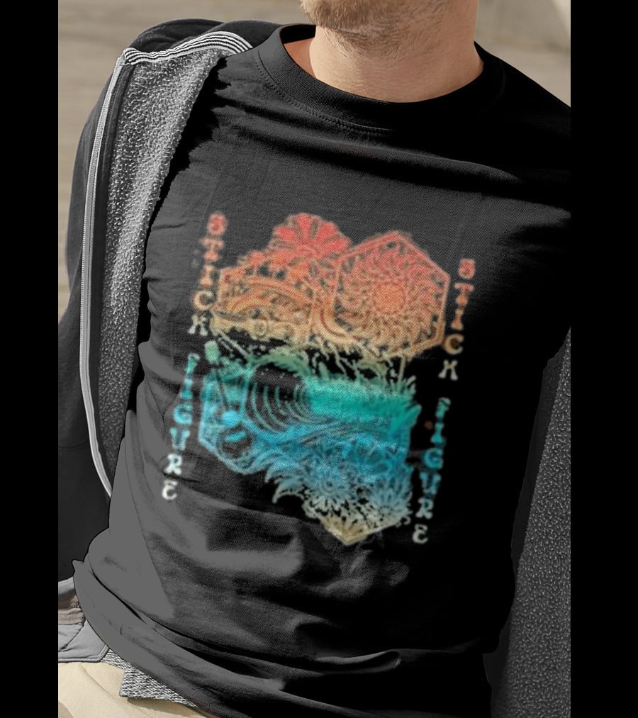 Stick Figure Coastal Cruiser Sun And Waves T-Shirt