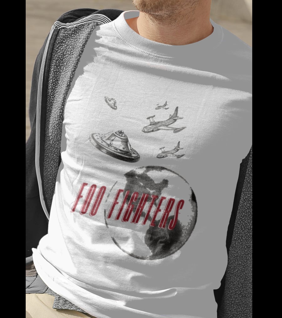 Foo Fighters UFO Earth And Aircraft Encounter T-Shirt