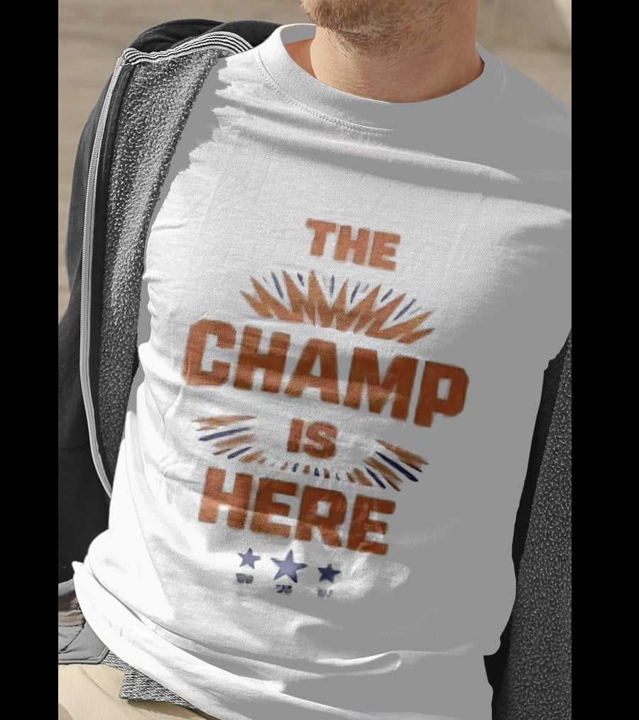 Florida Victorious The Champ Is Here Stars And Stripes Orange Blue T-Shirt
