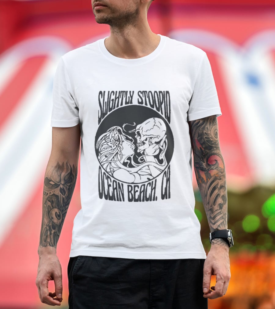 Slightly Stoopid Ocean Beach Skull Kiss T-Shirt