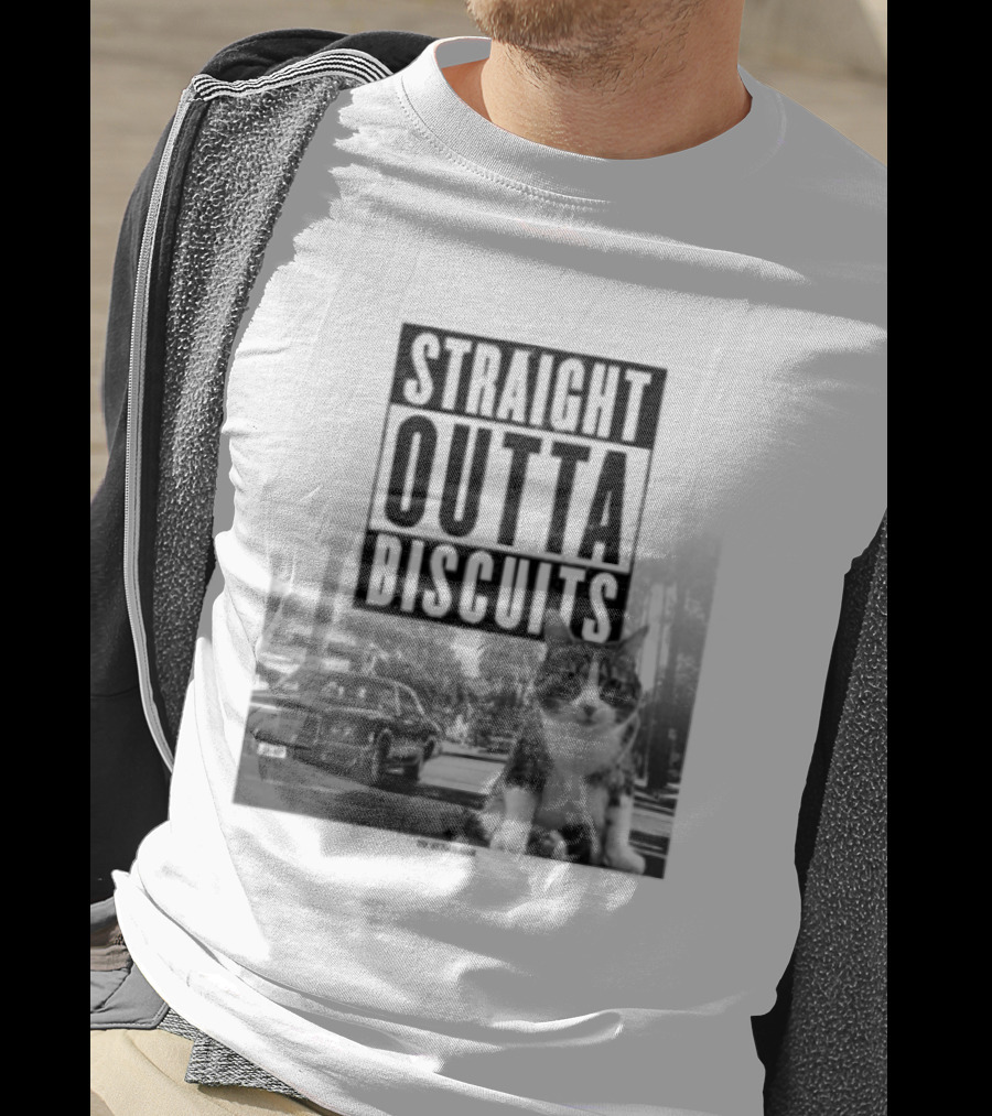 Straight Outta Biscuits Dr. Matt McGlasson Cat Humor T-Shirt