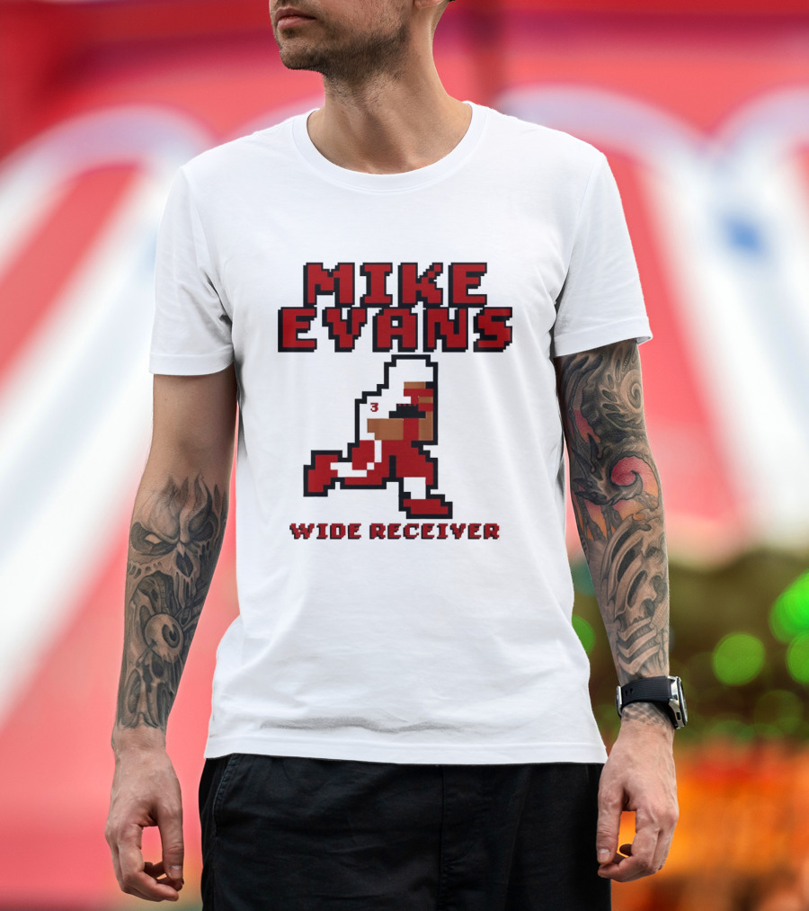 Mike Evans 8 Bit Wide Receiver NFL Football T-Shirt