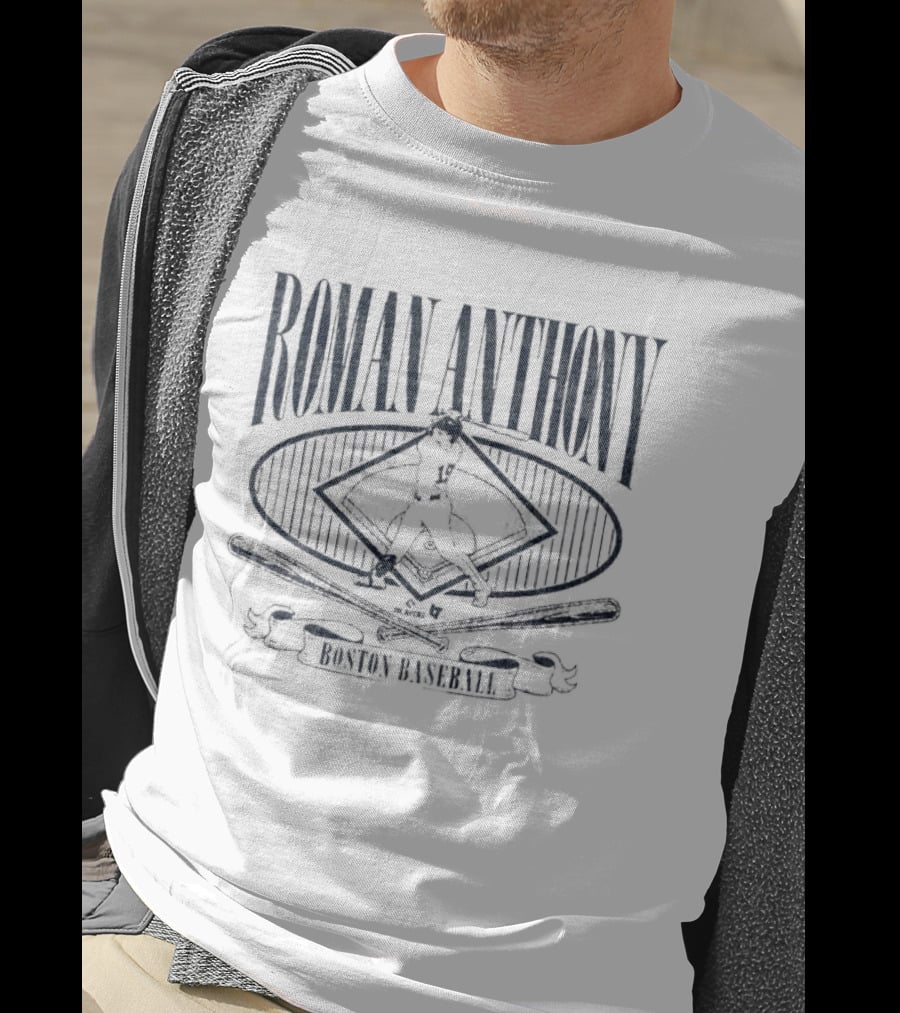 Roman Anthony Diamond Standouts Baseball Crossed Bats Oval T-Shirt