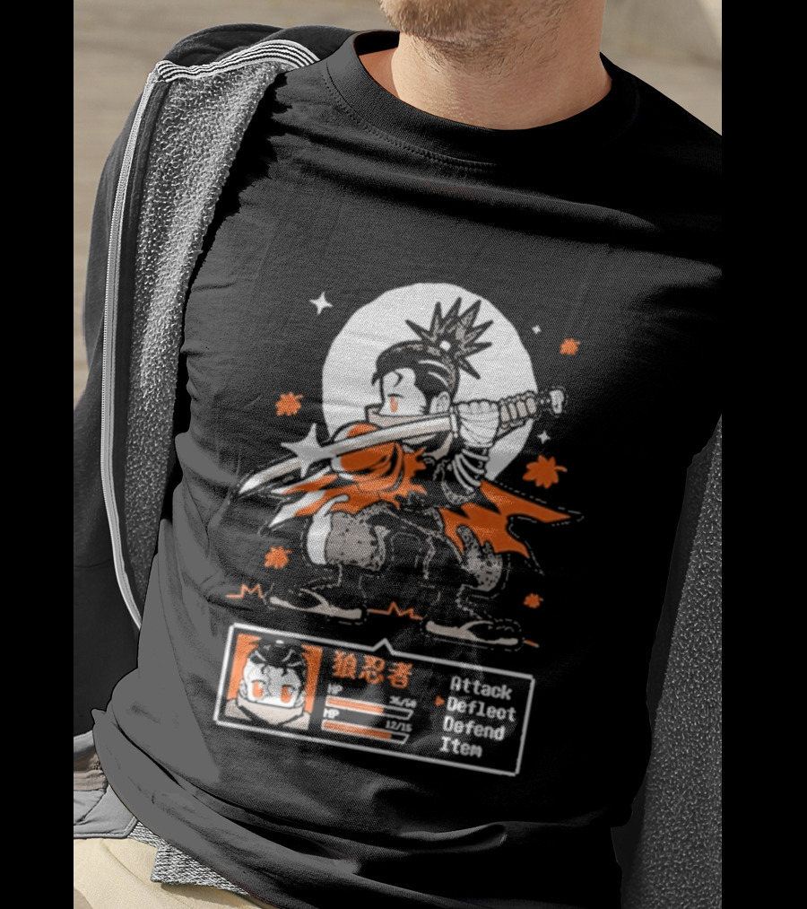 Attack Deflect Defense Item Ghost Wolf Goblin Tengu T-Shirt