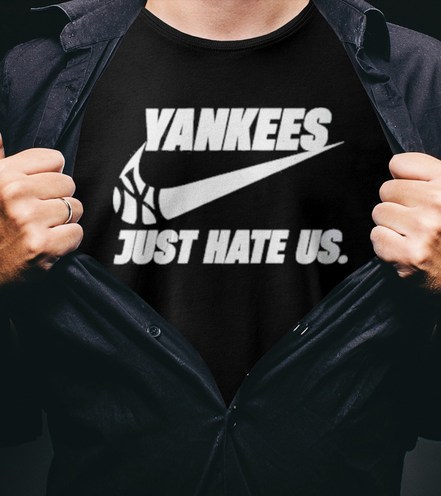Yankees Just Hate Us Sneaker Swoosh T-Shirt