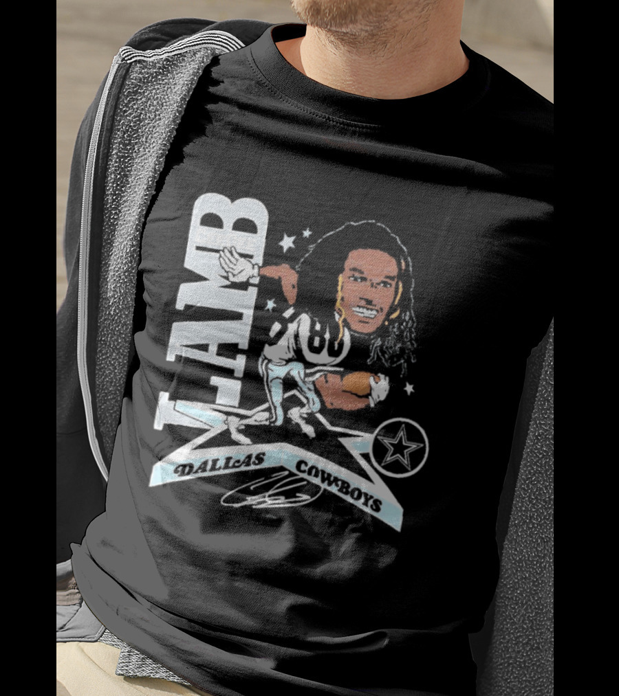 CeeDee Lamb Dallas Cowboys Star Caricature T-Shirt