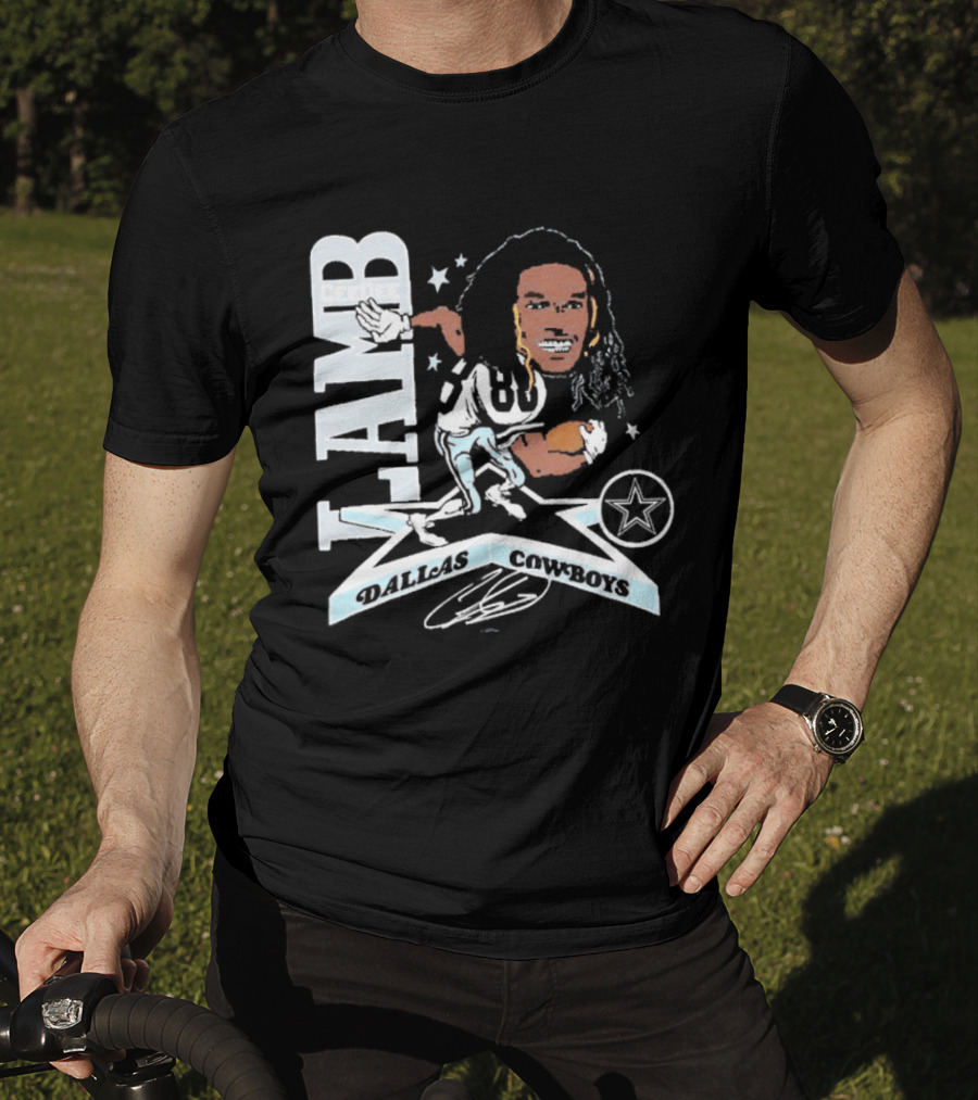 CeeDee Lamb Dallas Cowboys Star Caricature T-Shirt