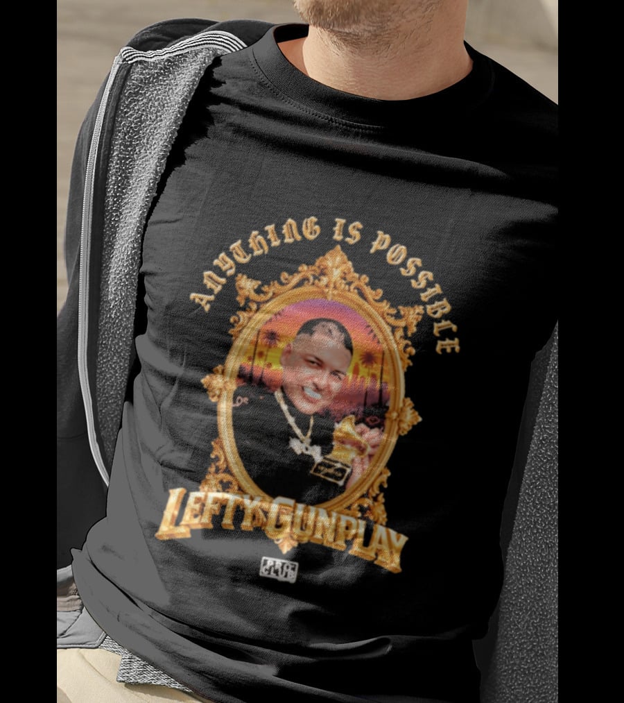 Proclub X Lefty Gunplay Anything Is Possible Award Sunset Palm Trees T-Shirt