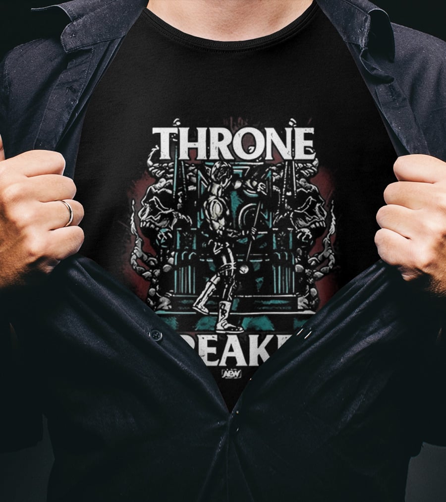 Cody Rhodes Thronebreaker Wrestler Tribute Bold Text And Throne T-Shirt
