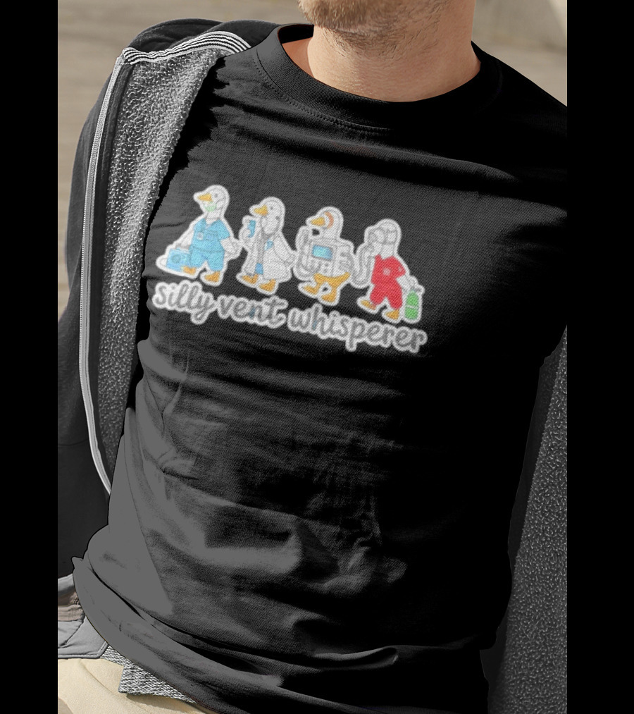 Silly Vent Whisperer Ducks In Medical Outfits T-Shirt