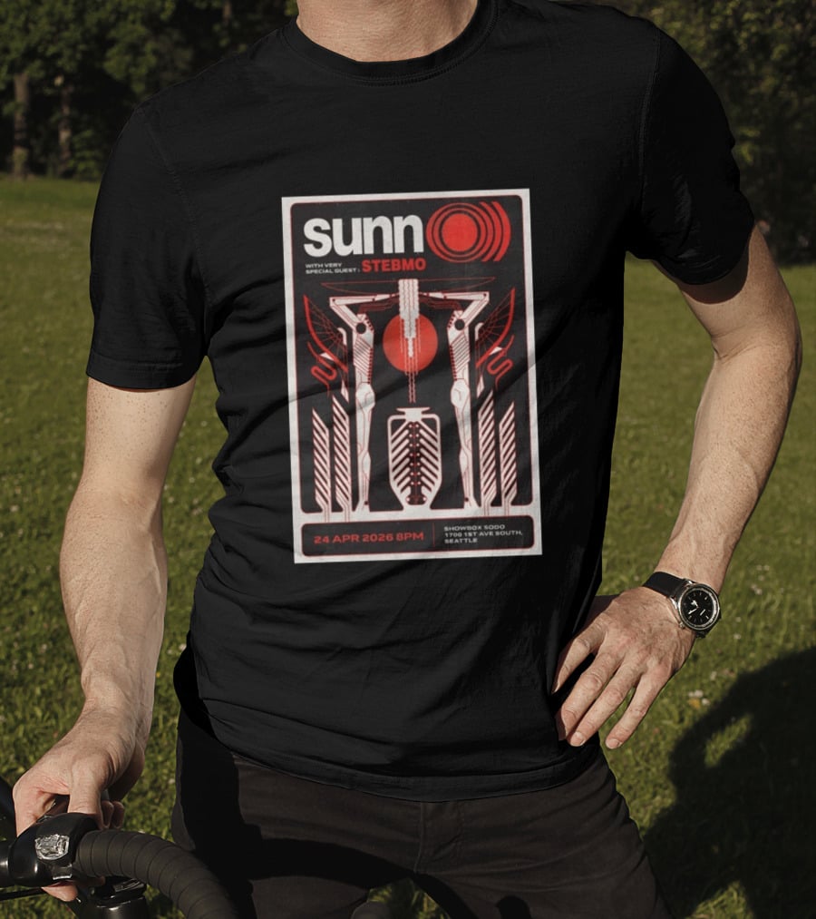 Sunn O))) 24 Apr 2026 8PM Seattle Showbox SoDo With Special Guest Stebmo T-Shirt