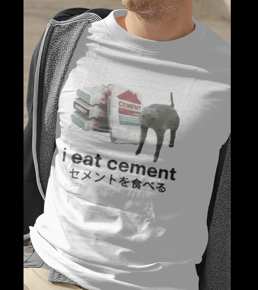 I Eat Cement Cat Meme T-Shirt