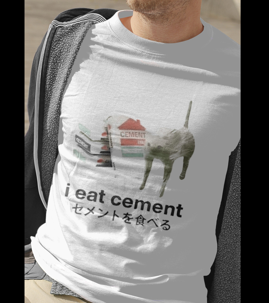 I Eat Cement Meme Cat T-Shirt