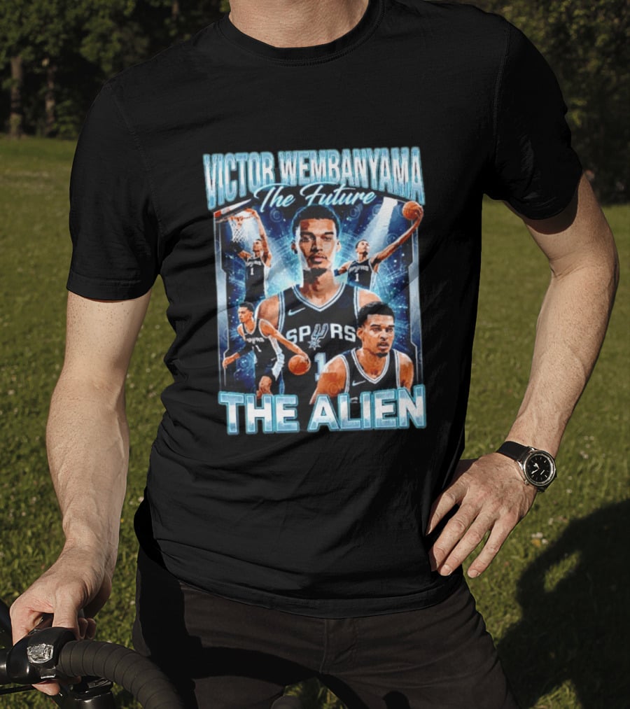 Victor Wembanyama The Future San Antonio Spurs The Alien Basketball Collage T-Shirt