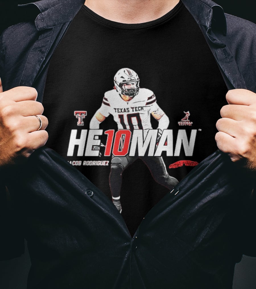 Texas Tech Red Raiders He10MAN Jacob Rodriguez Football 2025 T-Shirt