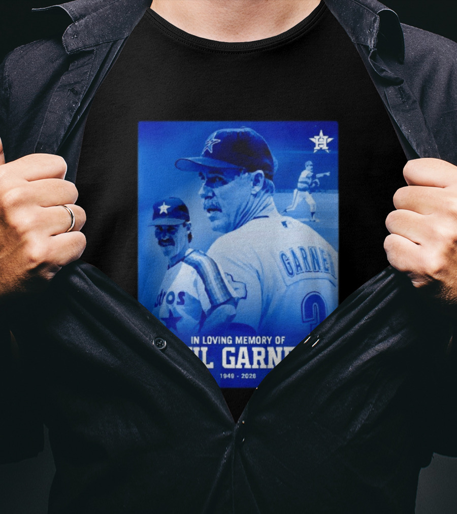 In Loving Memory Of Phil Garner Houston Astros 1949 2026 T-Shirt