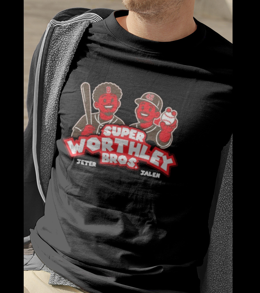 Super Worthley Bros Jeter Worthley Jalen Worthley Baseball Characters T-Shirt