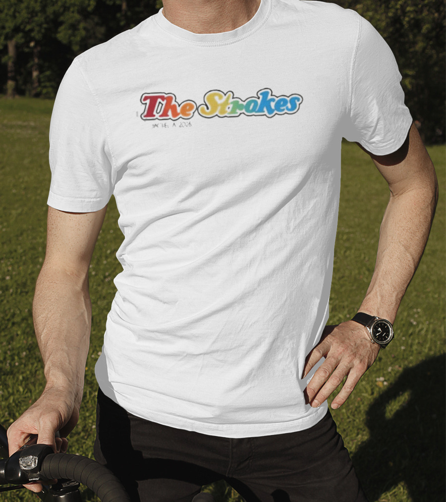 The Strokes Coachella 2026 Rainbow Gradient Indio California T-Shirt