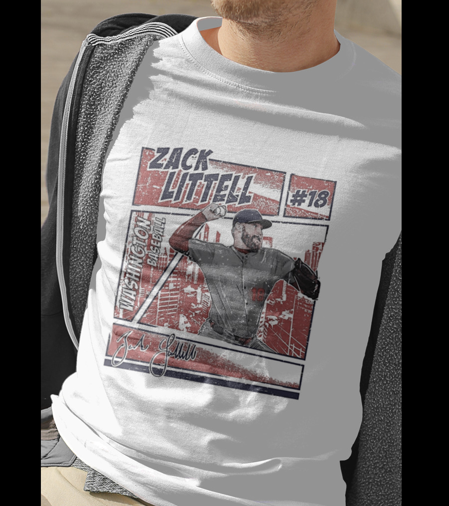 Zack Littell #18 Washington Nationals T-Shirt