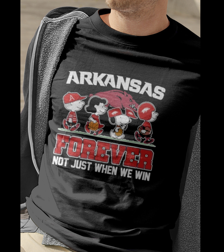 Arkansas Peanuts Abbey Road Forever Not Just When We Win 2026 T-Shirt