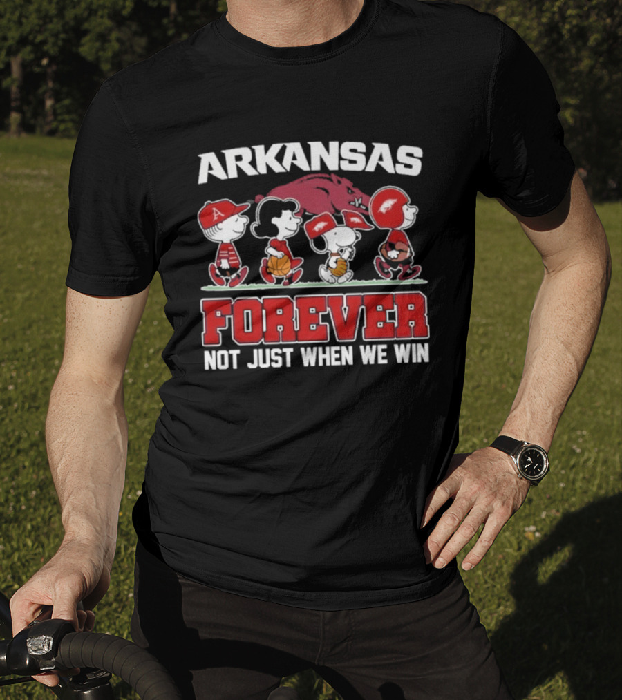Arkansas Peanuts Abbey Road Forever Not Just When We Win 2026 T-Shirt